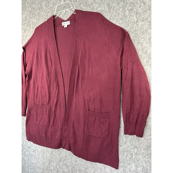 AVA & VIV Women’s Size 2X Long Sleeve Open Front Cardigan Pockets Soft - Picture 2 of 9
